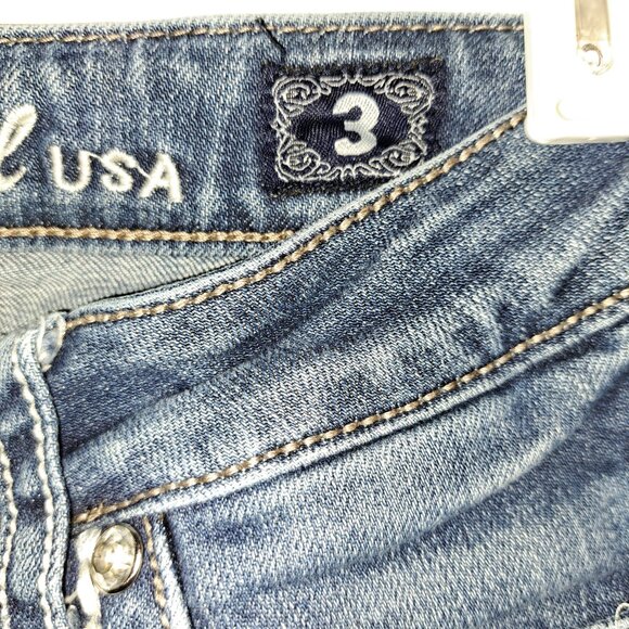 L.a.Idol USA Flap Pocket Embroidered Rhinestone Jeans - Picture 11 of 14